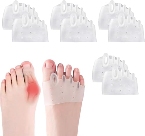 Silikon-Zehenspreizer zur Entlastung von Ballenzehen, 4 Paar Silikon-Zehentrenner für überlappende Zehen, atmungsaktive Gel-Zehenspreizer für Damen und Herren, weiche Fußkorrektur (transparent, 4 Silikon-Zehenspreizer zur Entlastung von Ballenzehen, 4 Paar Silikon-Zehentrenner für überlappende Zehen, atmungsaktive Gel-Zehenspreizer für Damen und Herren, weiche Fußkorrektur (transparent, 4 von Longgaogao