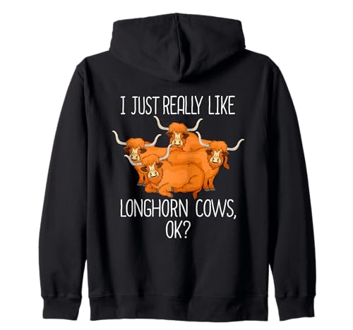 Longhorn Cow Lover Süße Kuh Longhorn Kuh für Kinder Kapuzenjacke Longhorn Cow Lover Süße Kuh Longhorn Kuh für Kinder Kapuzenjacke von Longhorn Cow Gifts For Men & Women