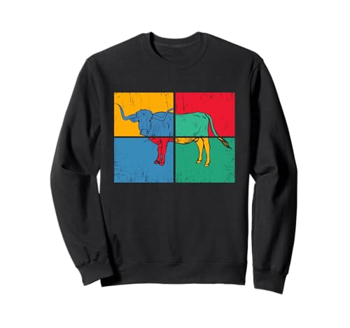 Künstlerischer Longhorn Cow Lover für Herren Bunte Longhorn Cow Sweatshirt Künstlerischer Longhorn Cow Lover für Herren Bunte Longhorn Cow Sweatshirt von Longhorn Gifts For Men & Women
