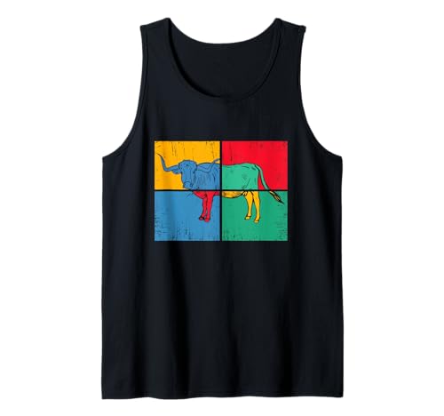 Künstlerischer Longhorn Cow Lover für Herren Bunte Longhorn Cow Tank Top Künstlerischer Longhorn Cow Lover für Herren Bunte Longhorn Cow Tank Top von Longhorn Gifts For Men & Women