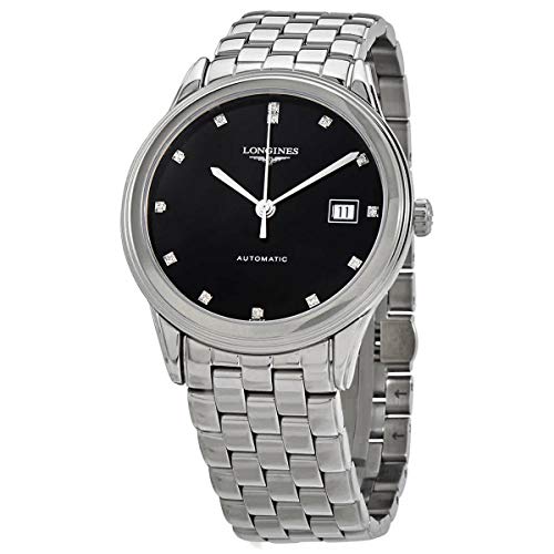 Longines Flaggschiff automatische Diamant schwarzes Zifferblatt Herrenuhr L4.974.4.57.6 von Longines