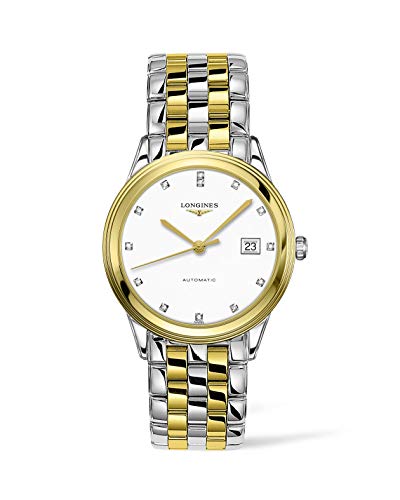 Longines Flaggschiff Automatik Diamant weißes Zifferblatt Herrenuhr L4.974.3.27.7 Modern, Modern von Longines