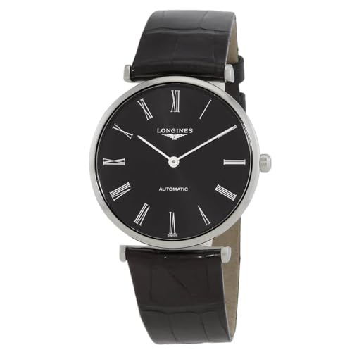 Longines La Grande Classique Unisex-Armbanduhr mit schwarzem Zifferblatt, L4.908.4.51.2 von Longines