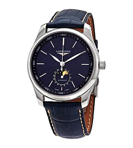 Longines Master Automatic Moonphase Herrenuhr mit blauem Zifferblatt L29094920, Modern von Longines