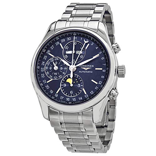 Longines Master Collection Herren-Armbanduhr Mondphasen-Chronograph Automatik Sunray blaues Zifferblatt L2.773.4.92.6, Chronograph von Longines
