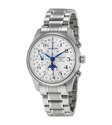 Longines Master Collection Silber Chronograph Zifferblatt Edelstahl Herren Armbanduhr l27734786 von Longines