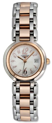 Longines PrimaLuna Two-Tone 18 K Roségold & Stahl Diamond Damen Luxury Watch L8.110.5.83.6, Armband von Longines