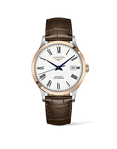 Longines Record Brown Leather L2.821.5.11.2, Braun, Modern von Longines