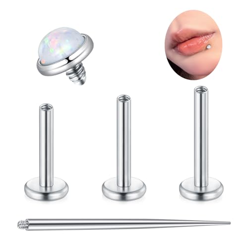 Longita 16G Labret Piercing mit Innengewinde Edelstahl Lippenpiercing Medusa Piercing Helix Tragus Conch Piercing Ohr Hypoallergen für Frauen und Männer von Longita