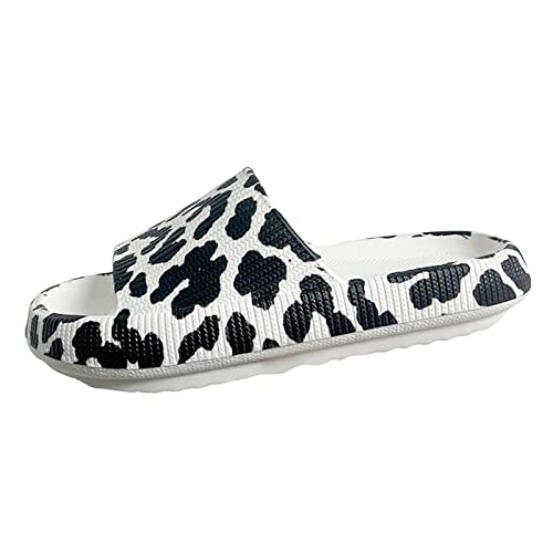 Badeschuhe Damen Cozislides Original Slippers Leopard Wolken Slipper Cloudyzz Schlappen Super Weiche Airfloppy Hausschuhe rutschfeste Pantoletten Badelatschen Offener Zehentranner Sommer Flip Flops von Longra