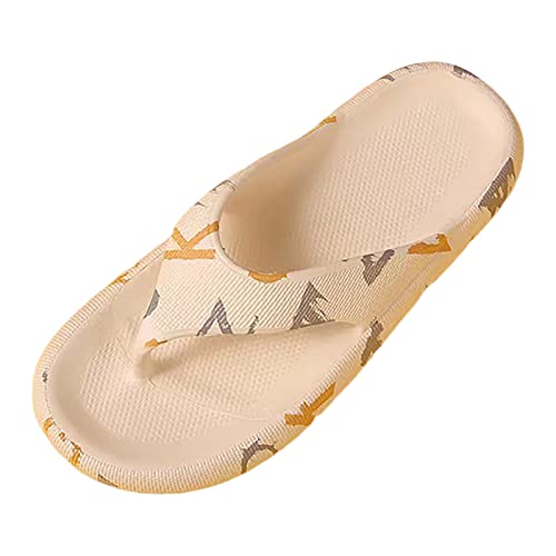 Badeschuhe Damen Cozislides Original Slippers Leopard Wolken Slipper Cloudyzz Schlappen Super Weiche Airfloppy Hausschuhe rutschfeste Pantoletten Badelatschen Offener Zehentranner Sommer Flip Flops von Longra