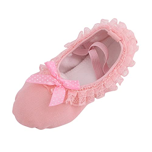 Ballettschuhe Mädchen Balettschlappen Kinder Ballerina Mädchen Charlie Geteilte Ledersohle Ballettschläppchen Ballett Schlappen Ballet Shoes Trainings Tanzschuhe Gymnastikschuhe Yogaschuhe von Longra