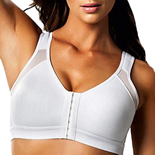 Longra Sport BH Damen Sportbh Rückenfrei Sport-BHS für Damen Sports Bra Damen Postoperativer Sport BH Ohne Bügel Vorderverschluss Racerback Bequemer Bustier Nach Brust Op von Longra