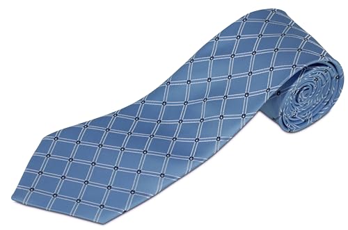 Long Tie Store – Extra lange Seidenkrawatte für große Herren | Reg-Breite | 160 cm oder 177,8 cm, hellblau, X-Lang (160.0 cm) von Longtiestore