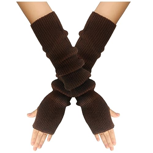 Armstulpen Handschuhe für Frauen Arm Sleeve Winter Fingerlose Armlinge Lange Fingerlose Handschuhe von Longyangqk