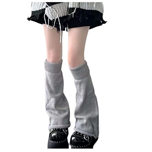 Damen Lolita Strick lange Socken Beinwärmer Harajuku Japanisch Kawaii Stiefel Socken Winter Knöchel Haufen Socke von Longyangqk