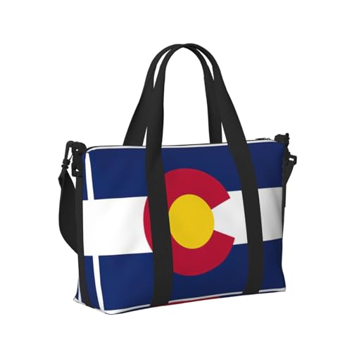 Colorado Reisetasche mit Staatsflaggen-Druck, Handtasche, Schultertasche, Wochenendtasche, Übernachtungstasche für Yoga, Fitnessstudio, Reisen Colorado Reisetasche mit Staatsflaggen-Druck, Handtasche, Schultertasche, Wochenendtasche, Übernachtungstasche für Yoga, Fitnessstudio, Reisen von Longzehao