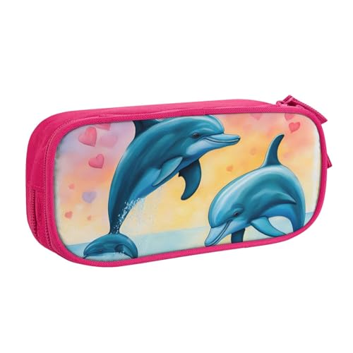 Federmäppchen mit großem Fassungsvermögen, doppelschichtiger Reißverschluss, Make-up-Tasche, Organizer von Longzehao