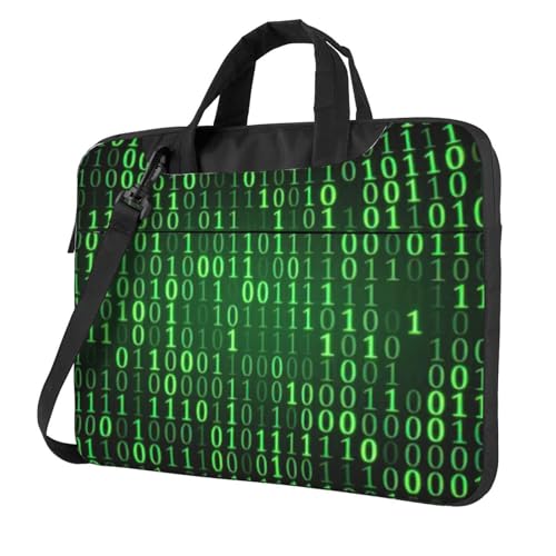 Hacker-Ära Laptoptasche, tragbar, mit einer Schultertasche, kompatibel mit 13-15,6 Zoll (33 - 39,6 cm), Schwarz, 15.6 inch von Longzehao