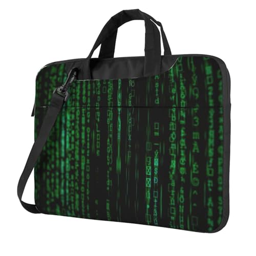 Hacker Era Laptoptasche, tragbar, mit einer Schultertasche, kompatibel mit 13-15,6 Zoll (33 - 39,6 cm), Schwarz, 13 inch von Longzehao