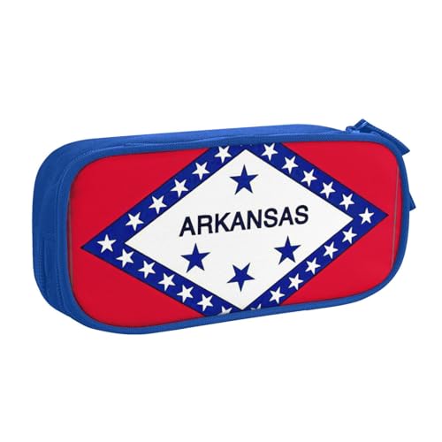 LONGZEHAO Federmäppchen mit großem Fassungsvermögen, Arkansas Staatsflagge, doppellagiger Reißverschluss, Federmäppchen, Make-up-Tasche LONGZEHAO Federmäppchen mit großem Fassungsvermögen, Arkansas Staatsflagge, doppellagiger Reißverschluss, Federmäppchen, Make-up-Tasche von Longzehao