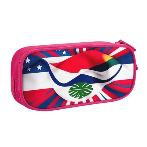 LONGZEHAO Federmäppchen mit großem Fassungsvermögen, Costa Rica-Flagge, doppellagiger Reißverschluss, Stiftebox, Make-up-Tasche, Organizer LONGZEHAO Federmäppchen mit großem Fassungsvermögen, Costa Rica-Flagge, doppellagiger Reißverschluss, Stiftebox, Make-up-Tasche, Organizer von Longzehao