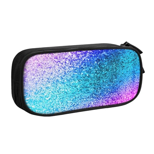 LONGZEHAO Federmäppchen mit großem Fassungsvermögen, Glitzer-Pailletten, doppelschichtiger Reißverschluss, Make-up-Tasche, Organizer von Longzehao