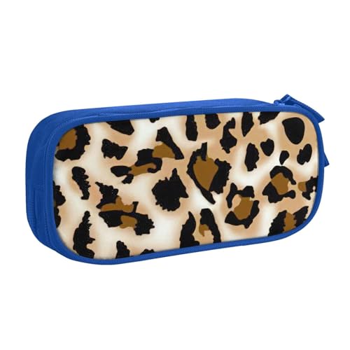 LONGZEHAO Federmäppchen mit großem Fassungsvermögen, Leopardenmuster, doppellagiger Reißverschluss, Federmäppchen, Make-up-Tasche LONGZEHAO Federmäppchen mit großem Fassungsvermögen, Leopardenmuster, doppellagiger Reißverschluss, Federmäppchen, Make-up-Tasche von Longzehao