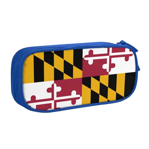 LONGZEHAO Federmäppchen mit großem Fassungsvermögen, Maryland-Flagge, doppellagiger Reißverschluss, Make-up-Tasche, Organizer LONGZEHAO Federmäppchen mit großem Fassungsvermögen, Maryland-Flagge, doppellagiger Reißverschluss, Make-up-Tasche, Organizer von Longzehao