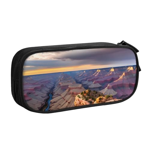 LONGZEHAO Federmäppchen mit großem Fassungsvermögen, Motiv: Beauty Grand Canyon mit 1 Druck, doppellagiger Reißverschluss, Federmäppchen, Make-up-Tasche von Longzehao