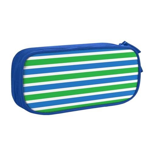 LONGZEHAO Federmäppchen mit großem Fassungsvermögen, Motiv: Sierra Leone Flagge, doppellagiger Reißverschluss, Federmäppchen, Make-up-Tasche LONGZEHAO Federmäppchen mit großem Fassungsvermögen, Motiv: Sierra Leone Flagge, doppellagiger Reißverschluss, Federmäppchen, Make-up-Tasche von Longzehao