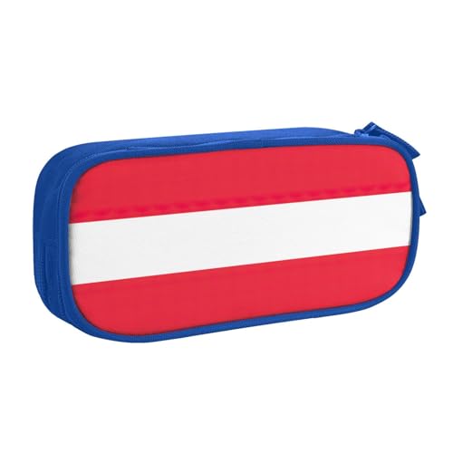LONGZEHAO Federmäppchen mit großem Fassungsvermögen, Österreichische Flagge, doppellagiger Reißverschluss, Make-up-Tasche, Organizer LONGZEHAO Federmäppchen mit großem Fassungsvermögen, Österreichische Flagge, doppellagiger Reißverschluss, Make-up-Tasche, Organizer von Longzehao