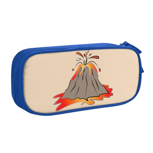 LONGZEHAO Federmäppchen mit großem Fassungsvermögen, Vulkandruck, doppellagiger Reißverschluss, Federmäppchen, Make-up-Tasche LONGZEHAO Federmäppchen mit großem Fassungsvermögen, Vulkandruck, doppellagiger Reißverschluss, Federmäppchen, Make-up-Tasche von Longzehao