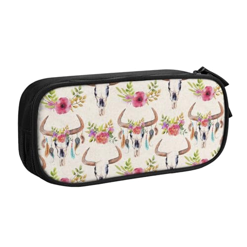 LONGZEHAO Federmäppchen mit großem Fassungsvermögen, doppelschichtiger Reißverschluss, Make-up-Tasche, Organizer von Longzehao