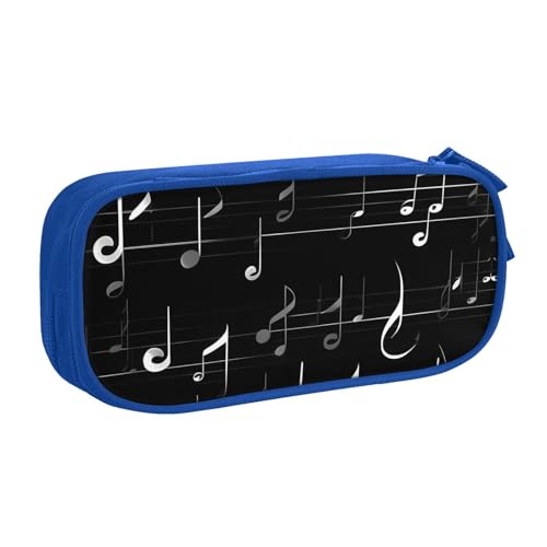 LONGZEHAO Federmäppchen mit großem Fassungsvermögen, mit Musiknoten-Aufdruck, doppellagiger Reißverschluss, Make-up-Tasche, Organizer LONGZEHAO Federmäppchen mit großem Fassungsvermögen, mit Musiknoten-Aufdruck, doppellagiger Reißverschluss, Make-up-Tasche, Organizer von Longzehao