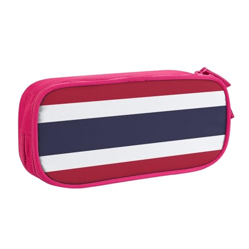 LONGZEHAO Federmäppchen mit großem Fassungsvermögen, mit Thailand-Flagge, doppellagiger Reißverschluss, Make-up-Tasche, Organizer von Longzehao