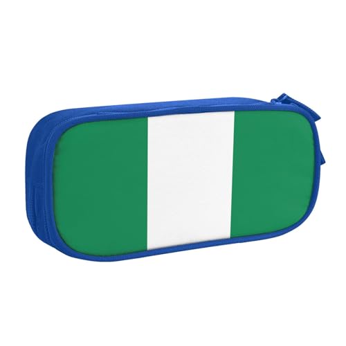 LONGZEHAO Federmäppchen mit großer Kapazität, Motiv: Flagge von Nigeria, doppellagiger Reißverschluss, Make-up-Tasche, Organizer LONGZEHAO Federmäppchen mit großer Kapazität, Motiv: Flagge von Nigeria, doppellagiger Reißverschluss, Make-up-Tasche, Organizer von Longzehao