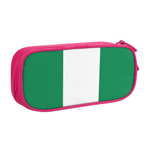LONGZEHAO Federmäppchen mit großer Kapazität, Motiv: Flagge von Nigeria, doppellagiger Reißverschluss, Make-up-Tasche, Organizer LONGZEHAO Federmäppchen mit großer Kapazität, Motiv: Flagge von Nigeria, doppellagiger Reißverschluss, Make-up-Tasche, Organizer von Longzehao