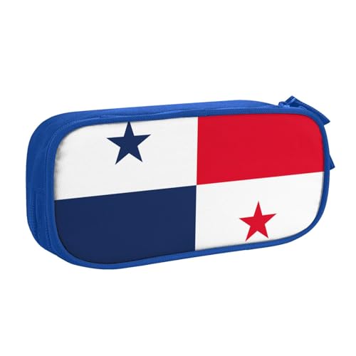 LONGZEHAO Federmäppchen mit großer Kapazität, Motiv: Flagge von Panama, doppellagiger Reißverschluss, Make-up-Tasche LONGZEHAO Federmäppchen mit großer Kapazität, Motiv: Flagge von Panama, doppellagiger Reißverschluss, Make-up-Tasche von Longzehao