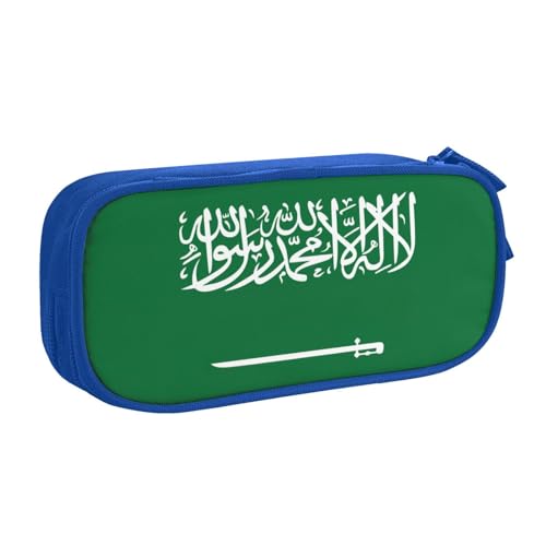 LONGZEHAO Federmäppchen mit großer Kapazität, Motiv: Flagge von Saudi-Arabien, doppellagiger Reißverschluss, Make-up-Tasche LONGZEHAO Federmäppchen mit großer Kapazität, Motiv: Flagge von Saudi-Arabien, doppellagiger Reißverschluss, Make-up-Tasche von Longzehao