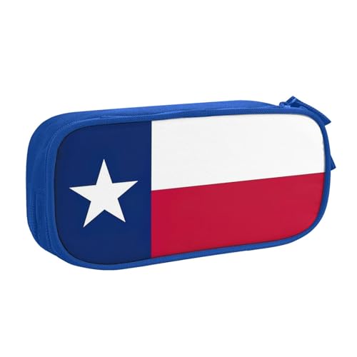 LONGZEHAO Federmäppchen mit großer Kapazität, Motiv: Texas-Staatsflagge, doppellagiger Reißverschluss, Federmäppchen, Make-up-Tasche LONGZEHAO Federmäppchen mit großer Kapazität, Motiv: Texas-Staatsflagge, doppellagiger Reißverschluss, Federmäppchen, Make-up-Tasche von Longzehao