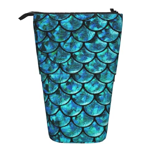 Longzehao Angeln Skala Druck Teleskop Bleistift Tasche Stifthalter Pop Up Lagerung Fall, Stehen Tragbare Stift Fall, Schwarz, One Size, blacks, One size von Longzehao