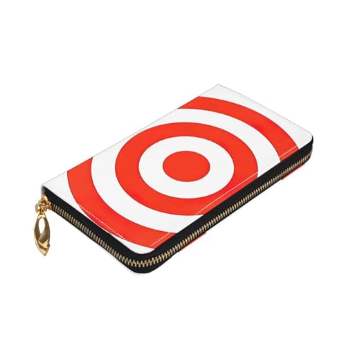 Longzehao Design Target Print Premium Leder Geldbörse mit Reißverschluss für Damen und Herren Scheckbuchhülle RFID Blocking von Longzehao
