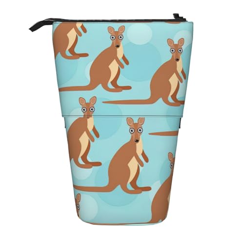 Longzehao Funny for Kangaroo Zoo Teleskop-Federmäppchen, Stifthalter, Pop-Up-Aufbewahrung, stehend, tragbares Stifteetui von Longzehao