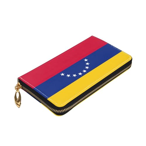 Longzehao Geldbörse mit Venezuela-Motiv, Premium-Leder, mit Reißverschluss, für Damen und Herren, Scheckbuchhülle, RFID-blockierend Longzehao Geldbörse mit Venezuela-Motiv, Premium-Leder, mit Reißverschluss, für Damen und Herren, Scheckbuchhülle, RFID-blockierend von Longzehao