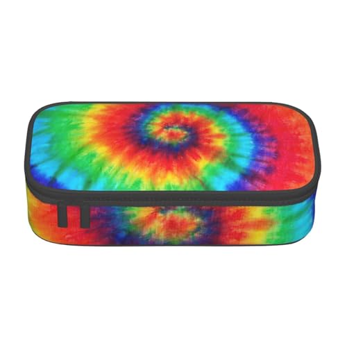 Longzehao Große Kapazität Fach Tie Dye Hippies Print Etui Aufbewahrungstasche für Bürobedarf, Schwarz, One Size, Art Deco, blacks, One size, Art Deco von Longzehao