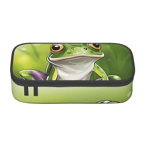 Longzehao Große Kapazität Schublade Cartoon Frosch Druck Federmäppchen Aufbewahrungstasche für Bürobedarf, Schwarz, One Size, Art Deco, Schwarz, One Size, Art Deco, blacks, One size, Art Deco von Longzehao