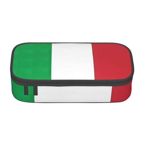 Longzehao Großes Fassungsvermögen, italienische Flagge, bedrucktes Federmäppchen, Aufbewahrungstasche für Bürobedarf von Longzehao