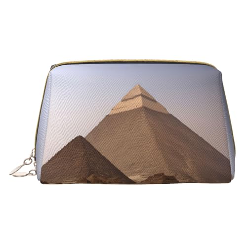 Longzehao Kosmetiktasche aus Leder mit Pyramiden von Ägypten, bedruckt, mit Reißverschluss, Kosmetiktasche, Reise-Organizer, Kulturbeutel, Weiss/opulenter Garten, Einheitsgröße von Longzehao