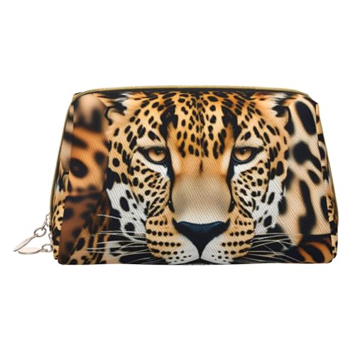 Longzehao Kosmetiktasche mit Leopardenmuster, Leder, Reißverschluss, Kosmetiktasche, Reise-Organizer, Kulturbeutel, Weiss/opulenter Garten, Einheitsgröße von Longzehao